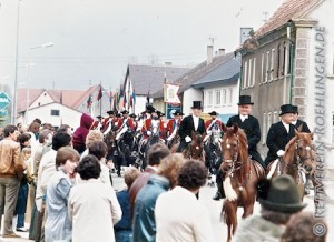 Bei unserem Reiterjubiläum sind hier die Reiter Hans Thor, Karl Kirsch, Josef Pfitzer und Richard Rathgeb zu sehen.