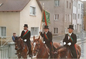 Robert Jakob, Josef Betzler und Karl Kirsch in Weingarten 1986