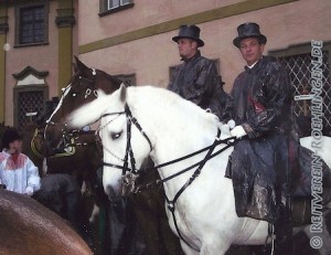 Josef Uhl und Gerd Wiedenhöfer, beide ziemlich nass...