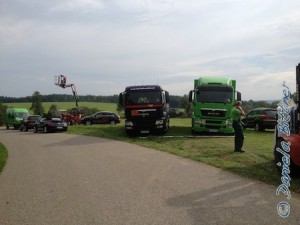 Unser Hauptsponsor, die BAG Hohenlohe, hat schon einige Fahrzeuge da...