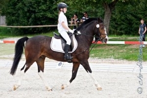 Lea Saam startete mit Rocky im Reiter-Wettbewerb Schritt-Trab-Galopp