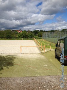 Hier liegt noch das gemähte Gras...