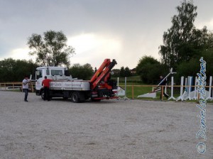 Hier werden die ausgeliehenen Ständer aufgeladen und zurückgebracht...