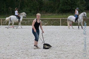 Anna-Lena Helmle übernahm den Dienst am Platz...