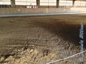 Bis zum Abend waren rund drei LKW-Ladungen Sand in der Halle verteilt....