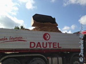 Der Laster ist schon ziemlich voll...