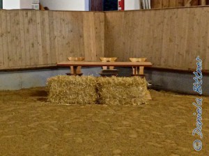 Hier einer der Tische für die Richter...