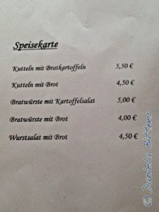 Dies war die kleine, aber feine Speisekarte....