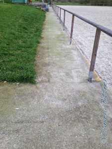 Die Teppiche entlang des Platzes sind ordentlich...