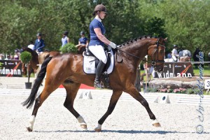 Aniella Raab auf Domino war in der A-Dressur am Start...