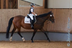 Denis Abele war das erste Mal auf Caretina am Start und kam im Reiterwettbewerb Schritt-Trab-Galopp auf Platz drei!