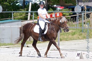 Rebecca Pöschl und ihre Special Ashley waren bei der E-Dressur mit dabei...