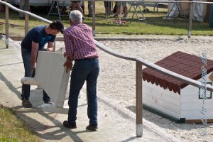 Zwischen den Prüfungen wird immer wieder umgebaut...