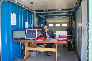 Jürgen Zappe bei seiner Arbeit in der Meldestelle...