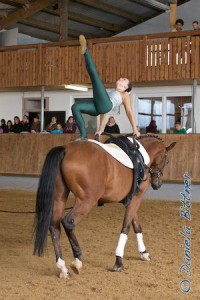 Katja Wilhelm in ihrer Einzelprüfung...