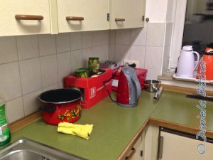 Das sind noch die Reste der Bewirtung...
