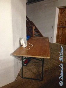 Auch der Tisch wird am Nikolausreiten nochmals gebraucht...
