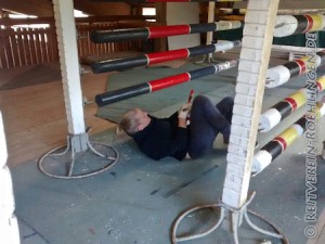 Und sogar mit vollem Einsatz...