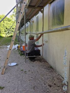 Bis gegen Abend kurz vor halb sechs war er fast fertig...