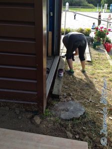 Sandra hat noch ein paar Stellen entdeckt, die noch nicht braun waren..