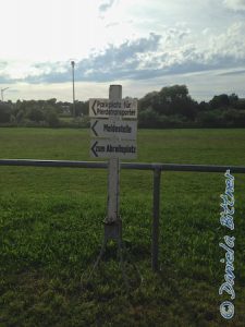 Die restlichen Wegweiser für Teilnehmer und Gäste sind aufgestellt...