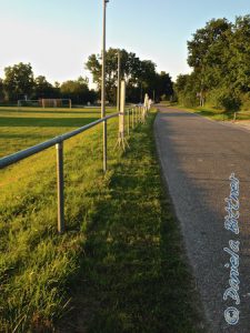 Die Hindernisständer zum Absperren sind auch schon vorbereitet...
