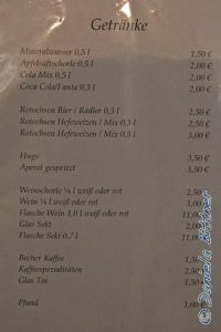 Und die Getränke...