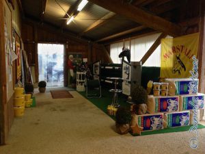 Familie Abele hat ihren Stand schon aufgebaut...